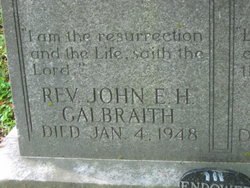 Rev John Edward Hugh Galbraith 