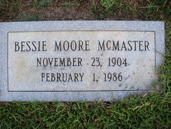 Nancy Elizabeth “Bessie” <I>Moore</I> McMaster 