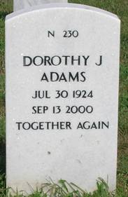 Dorothy Jane <I>Buck</I> Adams 