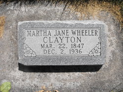 Martha Jane <I>Wheeler</I> Clayton 