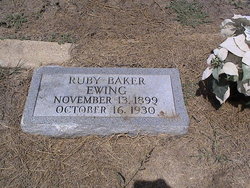Ruby Maude <I>Baker</I> Ewing 