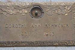 Dorothy Ann <I>Brand</I> Ashworth 