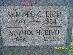 Sophia C <I>Hill</I> Eich 