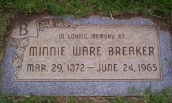 Minnie Lee <I>Ware</I> Breaker 