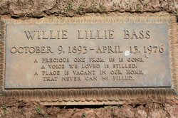 Willie Lillie <I>Scruggs</I> Bass 