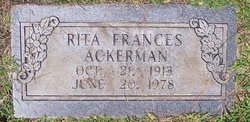 Rita Frances <I>Schneider</I> Ackerman 