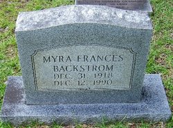 Myra Frances <I>Bozeman</I> Backstrom 