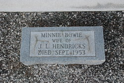 Minnie Russell <I>Bowie</I> Hendricks 