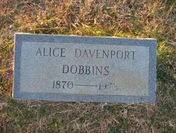 Elizabeth Alice <I>Davenport</I> Dobbins 