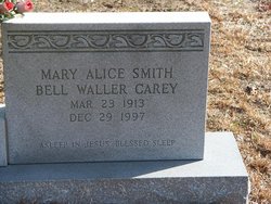 Mary Alice <I>Smith</I> Bell , Waller, Carey 