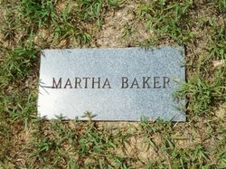 Mary Jane “Martha” <I>Petty</I> Baker 