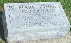 Mary Ethel <I>White</I> Henderson 
