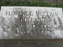 Florence Rebecca <I>McClain</I> Holland 