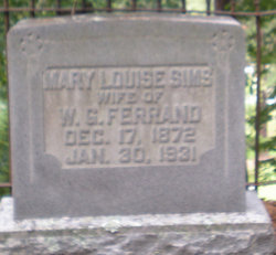 Mary Louise <I>Sims</I> Ferrand 