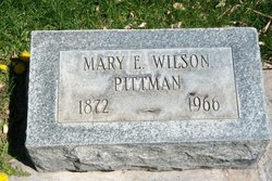 Mary E <I>Wilson</I> Pittman 