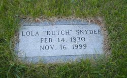 Lola “Dutch” <I>Adams</I> Snyder 