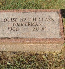 Mable Louise “Bunny” <I>Hatch</I> Clark Timmerman 