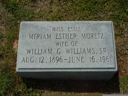 Miriam Esther “Miss Essie” <I>Moretz</I> Williams 