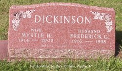 Myrtle H <I>Hillman</I> Dickinson 