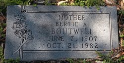 Bertha Belle “Bertie” <I>Adams</I> Boutwell 