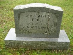 Alice Marie <I>Martin</I> Erbst 