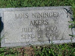 Lois <I>Nininger</I> Akers 