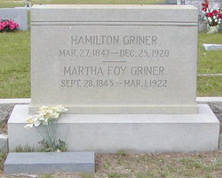 Martha Rebecca <I>Foy</I> Griner 