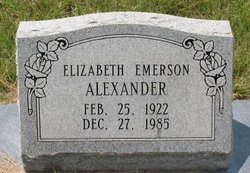 Elizabeth <I>Emerson</I> Alexander 