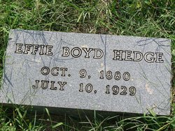 Effie G <I>Boyd</I> Hedge 