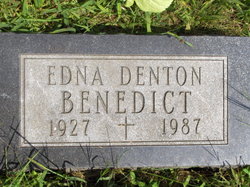 Edna Lucille <I>Brownfield</I> Denton Benedict 