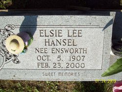 Elsie Lee <I>Ensworth</I> Hansel 