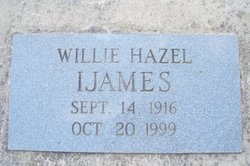 Willie Hazel <I>Smith</I> Ijames 