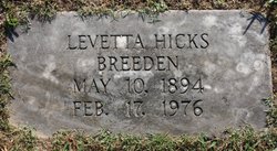 Levetta <I>Hicks</I> Breeden 