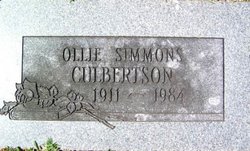 Ollie Liddie <I>Simmons</I> Culbertson 