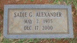 Sadie <I>Griffin</I> Alexander 