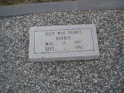 Ollie Mae <I>Shores</I> Barber 