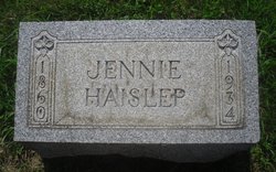 Mary Jane “Jennie” <I>Massay</I> Haislep 