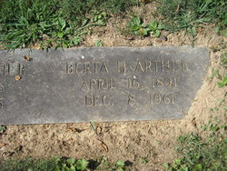 Berta Josephine <I>Halyburton</I> Arthur 
