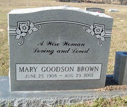 Mary <I>Goodson</I> Brown 