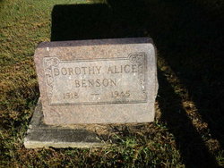 Dorothy Alice <I>Everett</I> Benson 
