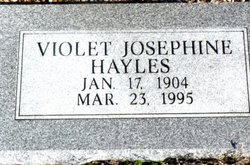 Violet Josephine <I>Patterson</I> Hayles 