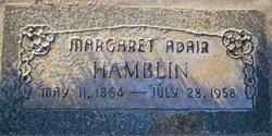 Margaret Jamima <I>Adair</I> Hamblin 