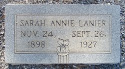 Sarah Annie <I>Smith</I> Lanier 