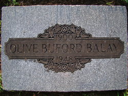Olivetta “Olive” <I>Buford</I> Balay 