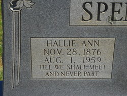 Mahala Ann “Hallie” <I>McPeak</I> Spence 