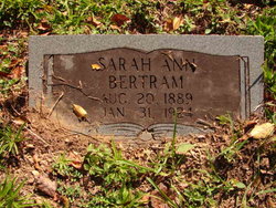 Sarah Ann <I>Whitaker</I> Bertram 