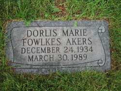 Dorlis Marie <I>Fowlkes</I> Akers 