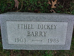 Ethel <I>Dickey</I> Barry 