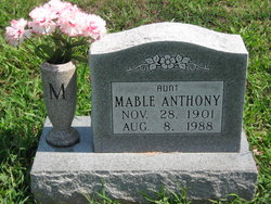 Mable Ella Mae <I>Cobb</I> Anthony 