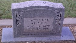 Hattie Mae <I>Hunter</I> Adams 